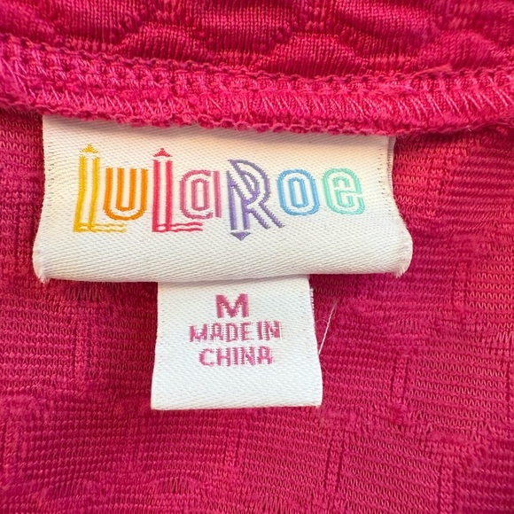 LuLaRoe Kimmy Mixed Media Long Slee Top Size Medium - Picture 3 of 7